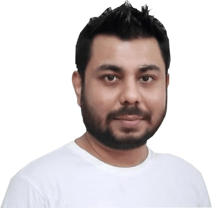 Md Arif Ishtiaq wearing white t-shirt